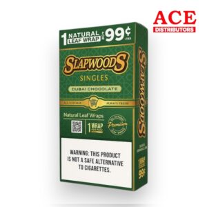 SLAPWOODS CIGAR WRAPS SINGLES $.99 DUBAI CHOCOLATE 20CT BOX