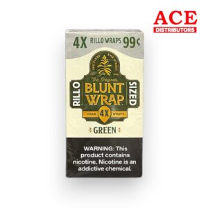 THE ORIGINAL BLUNT WRAP RILLO 4/.99 GREEN 15CT