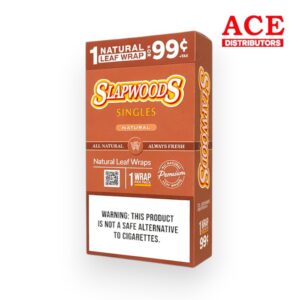 SLAPWOODS CIGAR WRAPS SINGLES $.99 NATURAL 20CT BOX