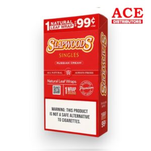 SLAPWOODS CIGAR WRAPS SINGLES $.99 RUSSIAN CREAM 20CT BOX