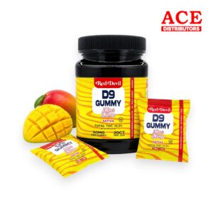 RED DEVIL D9+CBD GUMMY SINGLE PACK 50MG EACH 20CT MAUI MANGO SATIVA