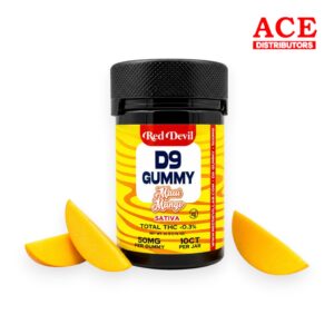 RED DEVIL D9+CBD GUMMIES 50MG BOTTLE 10CT- MAWI MANGO SATIVA