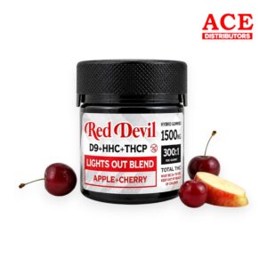 RED DEVIL 300 MG D9 BLEND GUMMY 5CT JAR - APPLE CHERRY HYBRID