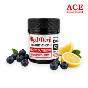 RED DEVIL 300 MG D9 BLEND GUMMY 5CT JAR - BLUEBERRY LEMON INDICA