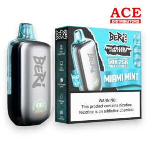 BERI CLIQ 50000PUFF DISPOSABLE KIT 5CT BOX - MIAMI MINT