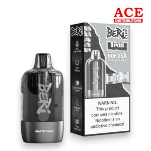 BERI CLIQ 50000PUFF POD 5CT BOX - WHITE GAMI