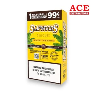 SLAPWOODS CIGAR WRAPS SINGLES $.99 SWEET BANANA 20CT BOX