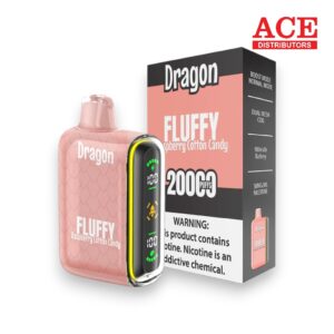 DRAGON 20000 PUFFS DISPOSABLE 5CT BOX -FLUFFY RASPBERRY COTTON CANDY