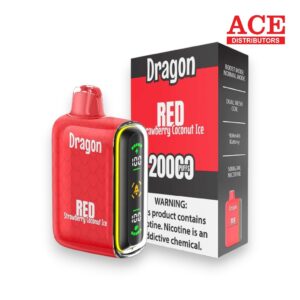 DRAGON 20000 PUFFS DISPOSABLE 5CT BOX -RED STRAWBERRY COCONUT ICE