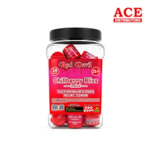RED DEVIL THCP PREMIUM FLOWER 1GM 28CT - CHILLBERRY BLISS INDICA