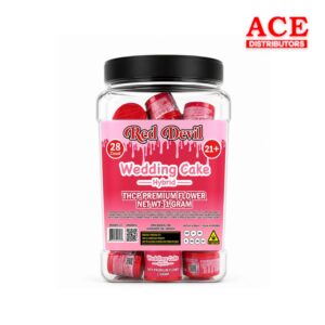 RED DEVIL THCP PREMIUM FLOWER 1GM 28CT - WEDDING CAKE HYBRID