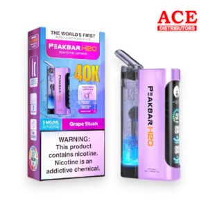 PEAK BAR H20 HOOKAH DISPOSABLE 40K PUFFS - GRAPE SLUSH
