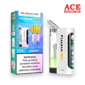PEAK BAR H20 HOOKAH DISPOSABLE 40K PUFFS - GUM MINT