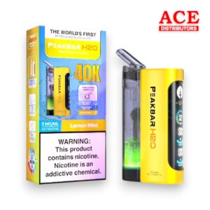 PEAK BAR H20 HOOKAH DISPOSABLE 40K PUFFS - LEMON MINT