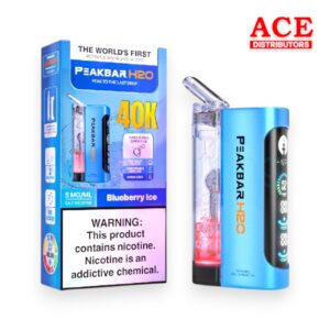 PEAK BAR H20 HOOKAH DISPOSABLE 40K PUFFS - BLUEBERRY ICE