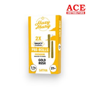 HAZY MARY $9.99 2.5 THC-P SAUCY DIAMOND PRE-ROLLS 10CT -GOLD RUSH SATIVA