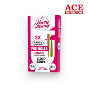 HAZY MARY $9.99 2.5 THC-P SAUCY DIAMOND PRE-ROLLS 10CT -CLOUD BERRY SATIVA