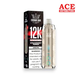 AL FAKHER CROWN BAR DISPOSABLE CRYSTAL V2 12000 PUFF 5CT STRAWBERRY PUNCH