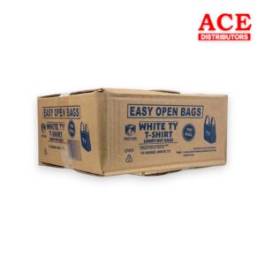 PLASTIC BAG LARGE 1/6 WHITE THANK YOU 1000CT