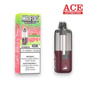 MR FOG SWITCH PRO 45000 PUFFS DISPOSABLE POD 5CT BOX - PEACH WATERMELON