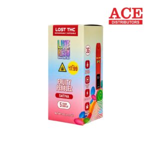 LOST THC $17.99 V4 3GM LIVE RESIN THC DISPOSABLE 5CT -FRUITY PEBBLEZ