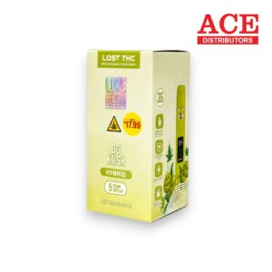 LOST THC $17.99 V4 3GM LIVE RESIN THC DISPOSABLE 5CT -OG KUSH