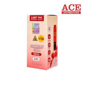 LOST THC $17.99 V4 3GM LIVE RESIN THC DISPOSABLE 5CT -STRAWBERRY DREAM