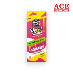 HAZY MARY $12.99 4GM THC-P DONUT ROLLS 10CT -STRAWBERRY SOUR SATIVA