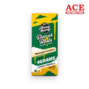HAZY MARY $12.99 4GM THC-P DONUT ROLLS 10CT -MIDNIGHT COOKIES INDICA