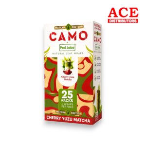 AFGANHEMP CAMO X PODS WRAPS 5/25CT BOX -CHERRY YUZU MATCHA