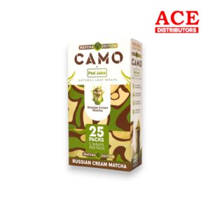 AFGANHEMP CAMO X PODS WRAPS 5/25CT BOX -RUSSIAN CREAM MATCHA
