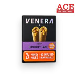 VENERA HONEY HOLES LIVE RESIN 2G THC-P PREROLL 2PK/10CT - BIRTHDAY CAKE