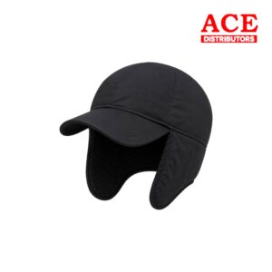 WINTER SKULL CAP BLACK VISOR 12CT