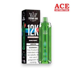 AL FAKHER CROWN BAR DISPOSABLE CRYSTAL V2 12000 PUFF 5CT GUM MINT