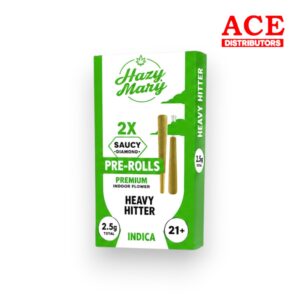 HAZY MARY $9.99 2.5 THC-P SAUCY DIAMOND PRE-ROLLS 10CT -HEAVY HITTER INDICA