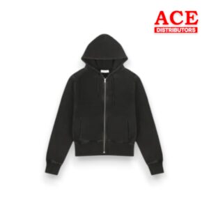 COTTON NET ZIPPER HOODIE M