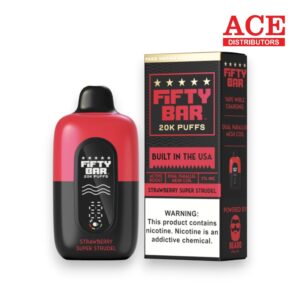 FIFTY BAR 20000 PUFFS DISPOSABLE 5CT -STRAWBERRY SUPER STRUDEL
