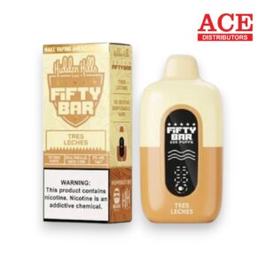 FIFTY BAR X HIDDEN HILLS 20000 PUFFS DISPOSABLE 5CT -TRES LECHES