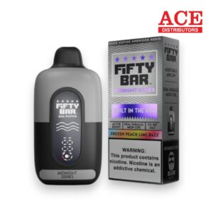 FIFTY BAR MIDNIGHT SERIES 20000 PUFFS DISPOSABLE 5CT -FROZEN PEACH LIME RAZZ