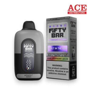 FIFTY BAR MIDNIGHT SERIES 20000 PUFFS DISPOSABLE 5CT -SOUR STRAWBERRY MELON