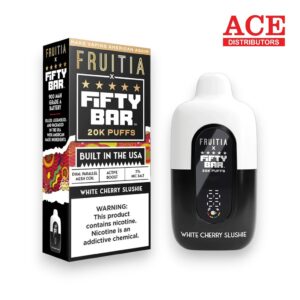 FIFTY BAR X FRUITIA 20000 PUFFS DISPOSABLE 5CT -WHITE CHERRY SLUSHIE