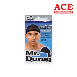 DURAG STOCKING WAVE CAP BLACK 12CT