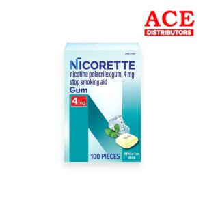10PK NICORETTE 4MG NICOTINE GUM WHITE ICE MINT 4CT