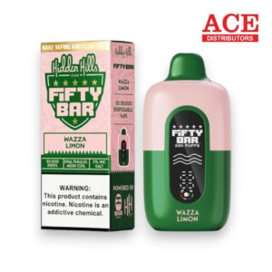 FIFTY BAR X HIDDEN HILLS 20000 PUFFS DISPOSABLE 5CT -WAZZA LIMON