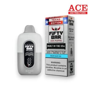 FIFTY BAR SERIES TEXAS EDITION 20000 PUFFS DISPOSABLE 5CT -BLUE RAZZ ICE