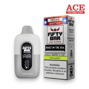 FIFTY BAR SERIES TEXAS EDITION 20000 PUFFS DISPOSABLE 5CT -SOUR MANGO