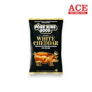 PORK KING GOOD 1.75OZ PORK RINDS WHITE CHEDDAR 12CT