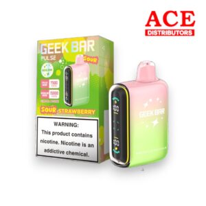 GEEK BAR PULSE 2 DISPOSABLE 15000 PUFFS 5CT - SOUR STRAWBERRY