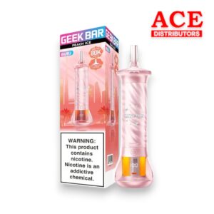GEEK BAR BURJ HOOKAH DISPOSABLE 80K PUFFS PEACH ICE - 1CT