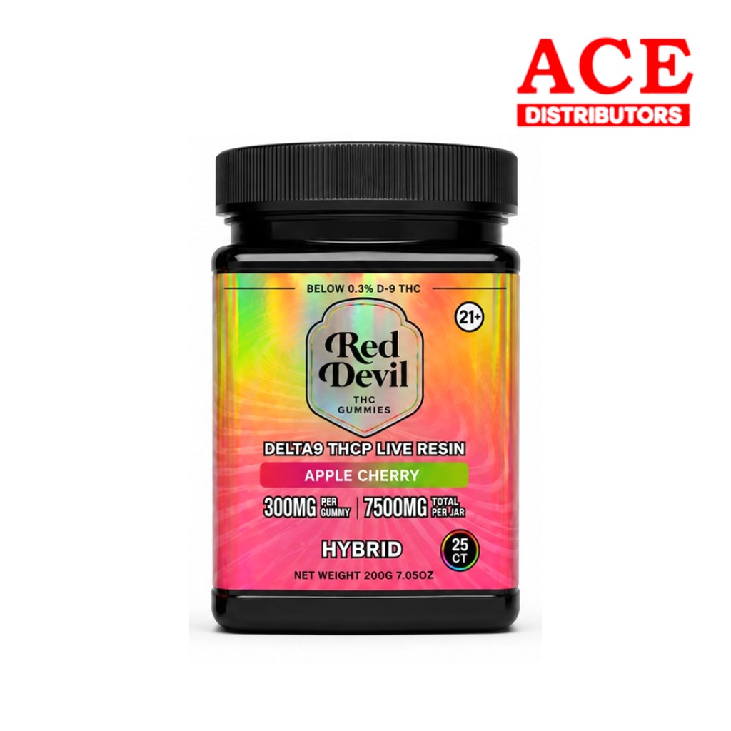 RED DEVIL D9 SINGLE PACK 300MG BLEND GUMMY 25CT JAR - Image 5